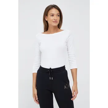 Pánská móda Bavlněné tričko s dlouhým rukávem United Colors of Benetton 3GA2E16A1.101 bílá 00X, vel. L