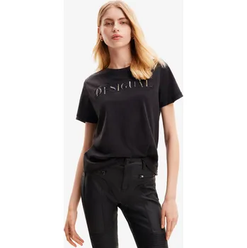 Dámské tričko Černé dámské tričko Desigual Dublin - Dámské DESIGUAL černá 2656481