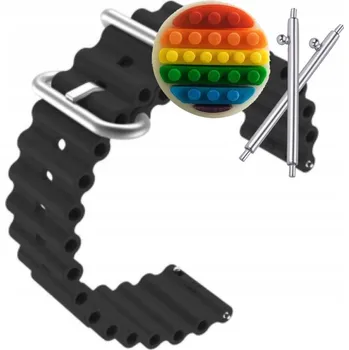 Pásek Řemínek pro Samsung Galaxy Watch Active 2 44 mm, Silikon Vlna Barva