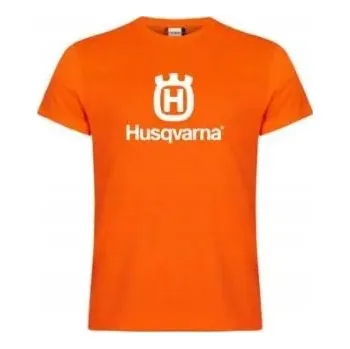 Pánské tričko Tričko HUSQVARNA, tílko, T-shirt, velikost L, originální, oranžové