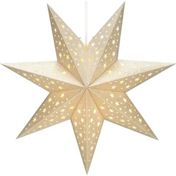 Vánoční dekorace Markslöjd Solvalla závěsná zlatá hvězda 45 cm