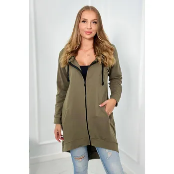 Dámská mikina Kesi Mikina Fashione se zipem na zádech + kapse Barva: Zelená, Velikost: UNI