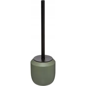 WC štětka Nádoba / Stojan na WC štětku zelená ČERNÁ TRIO 39x12 cm