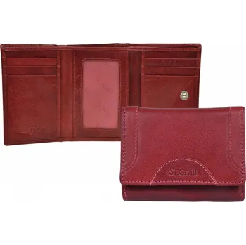 Peněženka Dámská peněženka kožená SEGALI 7196 B portwine - tmavě červená, SEGALI