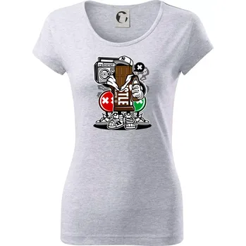 Dámské tričko Čokoláďák - Dámské triko Pure - XS ( Světlešedý Melír )