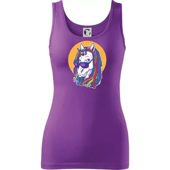 Dámské tričko Rasta unicorn - Dámské tílko - XL ( Fialová )