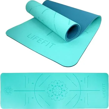 podložka na cvičení Lifefit YOGA MAT RELAX DUO, 183x58x0,6cm, tyrkysová