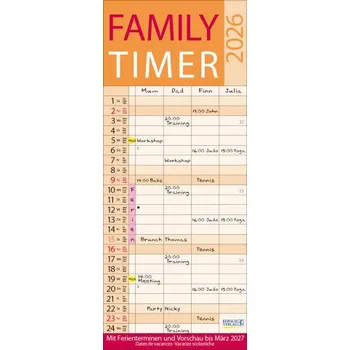 Kalendář Family Timer Lifestyle 2026 (Kalendář)