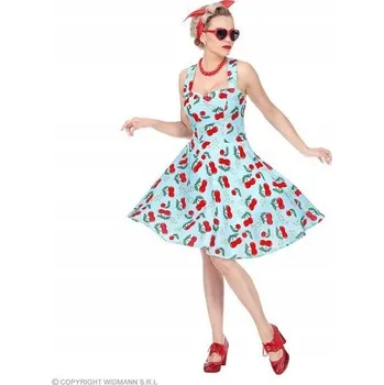 Karnevalový kostým Kostým rock'n'rollové šaty z 50. let, světle modrá S