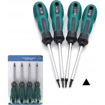 Šroubovák Sada trojúhelníkových šroubováků 4 ks ocel CR-V s magnetickými hroty