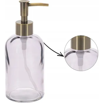 Dávkovač mýdla PRŮHLEDNÝ DÁVKOVAČ NA TEKUTÉ MÝDLO, GEL DO KOUPELNY NEBO KUCHYNĚ 410ML