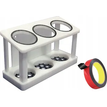 Věšák Držák Organizér Stojan Věšák na 3 Kartáčky SAMOLEPICÍ + 3M páska