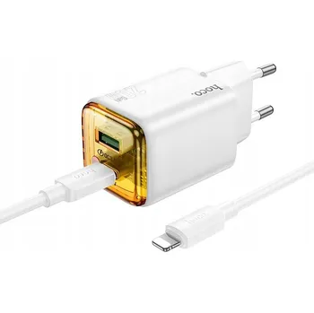 HOCO síťová nabíječka USB USB-C + kabel USB-C - Lightning PD QC3.0 3A 20W