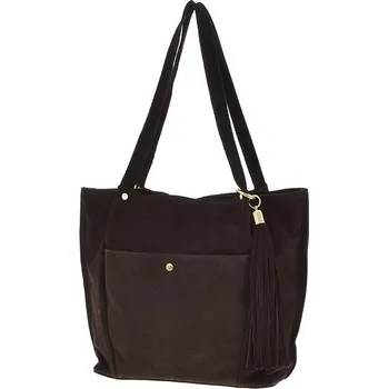 Kabelka Dámská velká kožená kabelka Laura Biaggi TS-926 - hnědá