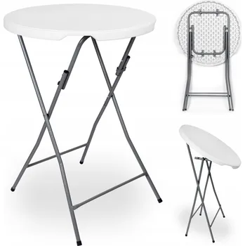 Konferenční stolek Barový stůl eHokery 80 x 80 x 110 cm, bílý