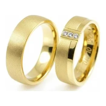 Prsten ŠPERKY-NM, Snubní prsteny s matném provedení 034