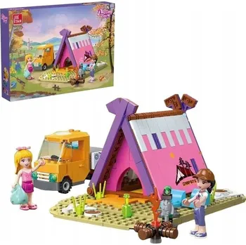 ostatní stavebnice STAVEBNICE JIE STAR DREAM TOWN KEMPINGOVÝ SET S STANEM A FIGURKAMI 344 DÍLŮ