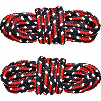 Vrták ČERNO-ČERVENÉ Tkaničky TREKKINGOVÉ 160 cm Kulaté 5 mm TKANICE G9-62