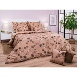 DADKA VRACOV Povlečení krep Klaudie světle hnědá 140x200, 70x90 cm