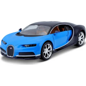 Hračka Maisto - Bugatti Chiron, modré, assembly line, 1:24