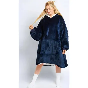 Dámské noční prádlo TEPLÁ DEKA / TEPLÁ MIKINA /ŽUPAN UNISEX s kapucí , silná 2v1, nadměrná velikost XXL