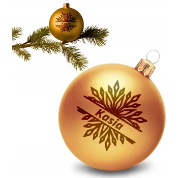 Vánoční dekorace VÁNOČNÍ KOULE SKLENĚNÁ na vánoční stromeček se JMÉNEM vánoční ozdoba DÁREK