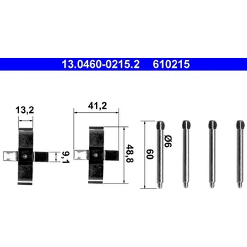 Brzdový systém Příslušenství kotoučové brzdy ATE 13.0460-0215.2