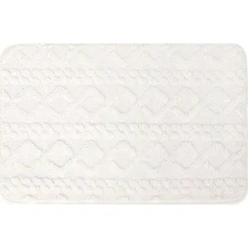 Koupelnová předložka KOUPELNOVÁ PŘEDLOŽKA PROTISKLUZOVÁ MĚKKÁ BÍLÁ 45X75 CM