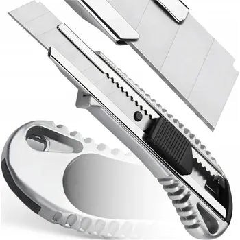 Pracovní nůž NŮŽ NŮŽ NA TAPETY ČALOUNICKÝ KOVOVÝ 18 MM S LÁMACÍ ČEPELÍ