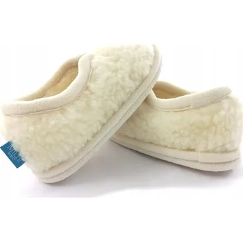 Dámské pantofle Pantofle z vlny bamboše MERINOS R 39 Pantofle Ecru