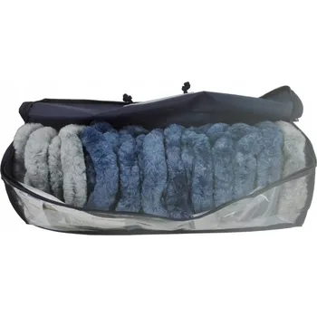 Příslušenství pro záclonu a závěs ZÁVĚS DO DVEŘÍ S KOČIČKAMI A STŘAPCI MODRO-ŠEDÝ 56x205 cm