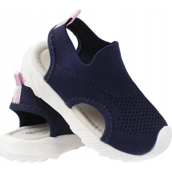 Chlapecká obuv Chlapecké lehké síťované sandály tmavě modré barvy s koženou stélkou, velikost 31