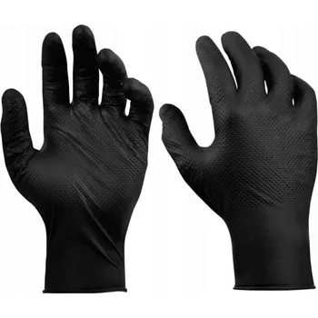 Pracovní rukavice RUKAVICE NA JEDNO POUŽITÍ NITRILOVÉ ČERNÉ ULTRA GRIP VEL M/8 50 KS