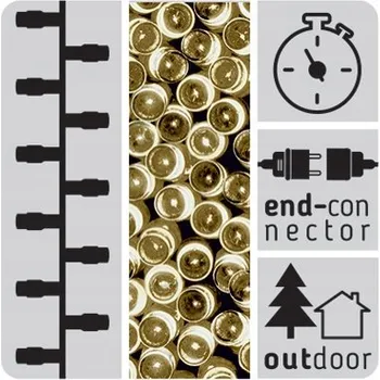 Vánoce Vánoční osvětlení na stromeček Jumi pro vnitřní použití, 9 m, 101 - 200 světýlek