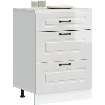 Kuchyňská skříňka Kuchyňská spodní skříňka "Kalmar" z vysoce lesklého bílého dřeva