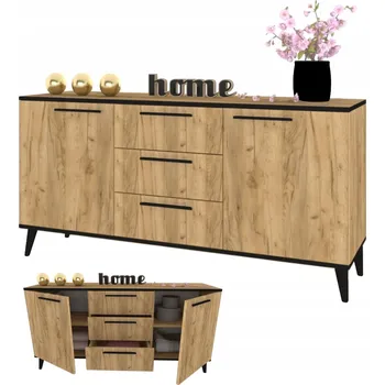 Komoda Komoda Krak Meble 150 x 40 x 76 cm dub craft zlatý matný