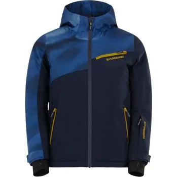 Chlapecká lyžařská/snowboardová bunda FUNDANGO NOVA 140 Tmavě modrá, Modrá, Žlutá