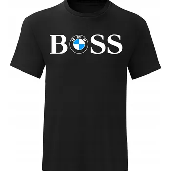 Pánské tričko PÁNSKÉ TRIČKO BOSS BMW BAVLNĚNÉ BOSS TRIČKO S