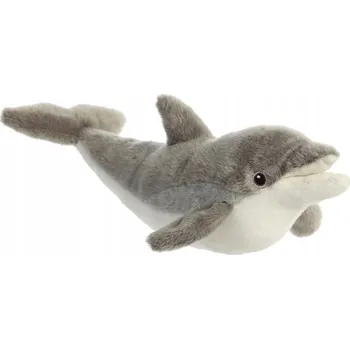 plyšák PLYŠOVÝ DELFÍN PLYŠOVÁ HRAČKA DELFÍNEK ŠEDÝ PLYŠOVÝ MAZLÍČEK PŘÍTULNÍČEK PRO DĚTI ECO NATION 38 CM
