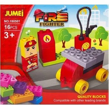 ostatní stavebnice HRAČKA HASIČI STAVEBNICE HASIČSKÉHO SBORA, 16 DÍLŮ