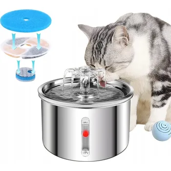 Miska pro psa Napáječka s fontánou GMAXMall kovová 2000 ml