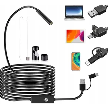 IP kamera INSPEKČNÍ ENDOSKOPICKÁ KAMERA PRO ANDROID TELEFON, PC, USB + MAGNET A ZRCÁTKO 3v1