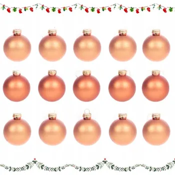 Vánoční dekorace Hladká Vánoční Koule , vánoční koule ozdob 6 cm 15 ks