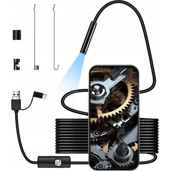 ENDOSKOPICKÁ INSPEKČNÍ KAMERA PRO ANDROID USB 10M 6LED 3v1