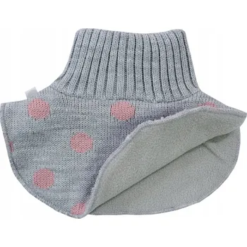 Nákrčník Zimní dívčí NÁKRČNÍK s rolákem, dvouvrstvý, zateplený fleecem, 1-4 roky Y856o.