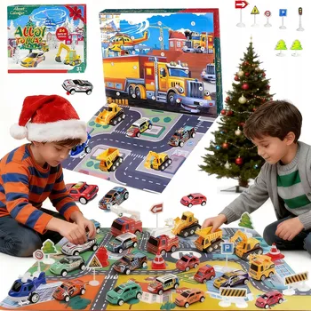 Kalendář Adventní kalendář na Vánoce s hračkami 24 Malá okénka Auta