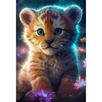 Diamantové malování Diamantové malování - Tygřík (50x70)