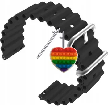 Pásek Řemínek pro Amazfit Active 2, Silikon Vlna, barva nastavitelná