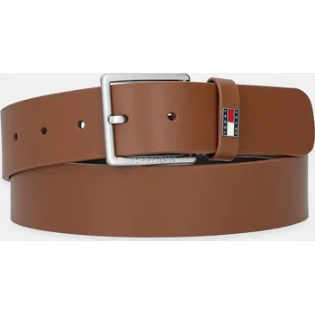 Opasek Kožený pásek Tommy Jeans pánský, hnědá barva, AM0AM13416 88X, vel. 95