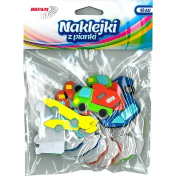 samolepka Samolepky pěnové Brewis PVC24 Auta 16 kusů